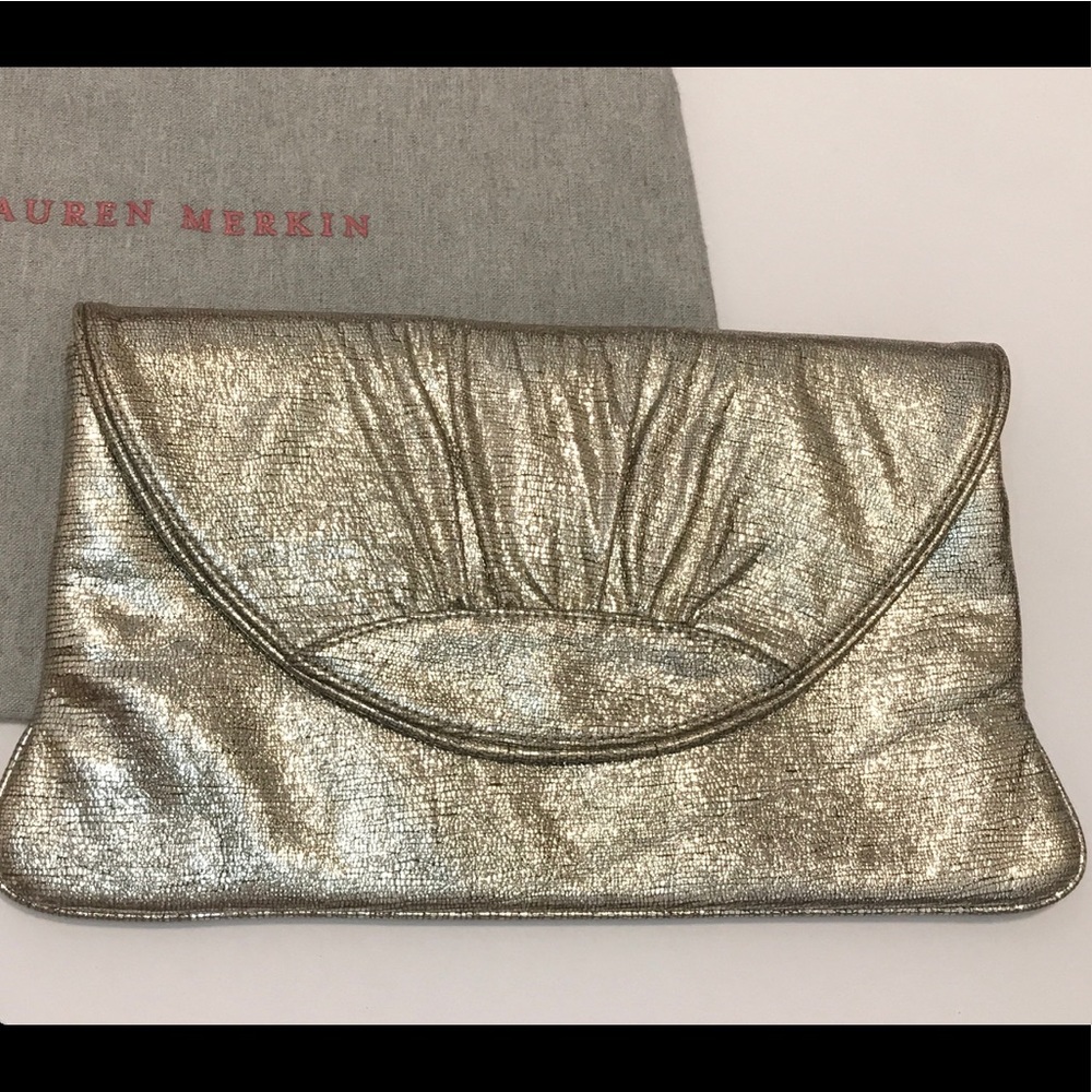 Laura Merkin Metallic Gold Clutch